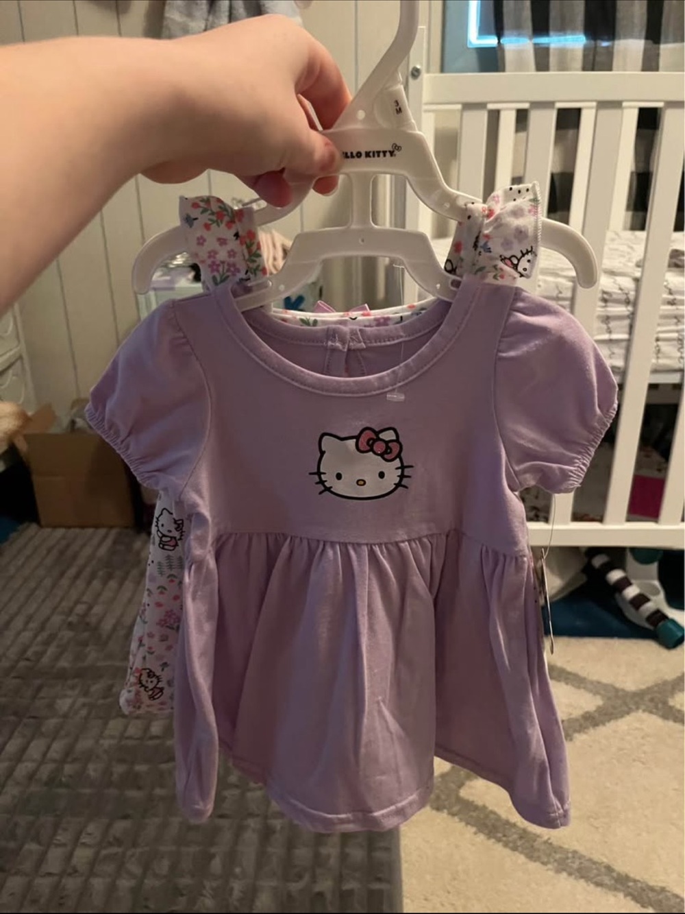 Hello Kitty Lilac Dress with Pink Bow Graphic